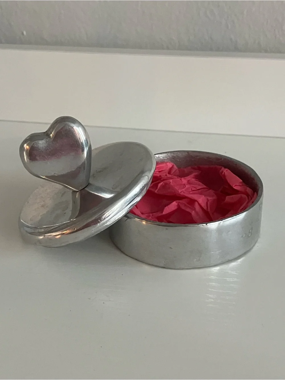 FIGI Graphics Silver Heart Photo Frame and Trinket Box Set